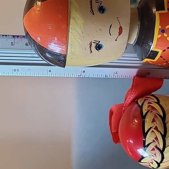 Vintage Salvo Estonia USSR Wooden Doll Set Family - Picture 7 of 7